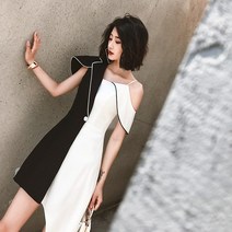 스팟 클리어런스 이브닝 드레스 여성 연회 패션 쇼트 섹션 파티 파티 고귀한 우아한 슬림 디너 드레스