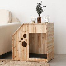 [당일발송]5H펫 친환경적 원목 강아지침대 하우스형, 하우스형 침대 단품(매트X)