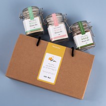 화산수천일염 함초&핑크&녹차소금 3개입 소금 답례품, 160g,200g,160g