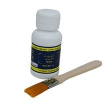 금박지 캔디스톤 금박 호일용 도금 접착제 60ML 시트 용 수성 희석 후 150ML, 03 clear coat and brush