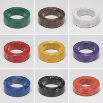 KIV 연선 6.0SQ 450/750V이하 부드러운 비닐 절연전선 100M/1롤 갈 녹 녹황 백 적 청 황, 6 SQ, 백색