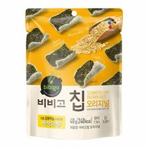 CJ 제일제당 비비고칩 어린이 어르신 온가족간식 건강식 오리지널40g 어르신 김부각 국민간식 1개, 2개