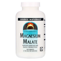 [핫딜][오늘출발][180정] 소스내츄럴스 고함량 말산 마그네슘 말레이트 Magnesium Malate 영양제 보충제, #초특가# 180정 x 2개