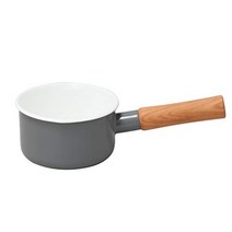노다호로 법랑 편수냄비 밀크팬 12cm CL-12 MW 수입주방용품 일본식기, 그레이