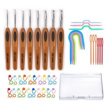 코바늘뜨기 세트 패키지 혼자놀기 뜨개질 바늘 크로쉐 62pcs diy 바느질 키트 후크, 4-62개