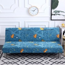 SKANDSALO 접이식 쇼파침대 커버 심플 편안한 손잡이없음 쇼파커버 소파패드 만능 완전덮개커버 3인용, C06-미소 고양이(360도 탄력 사각지대없이 일지않는