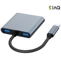 KIAQ USB Type C to 4xUSB3.0 변환 아답터 바퀴통 도킹 스테이션, 4xUSB3.0 포트, 5Gbps, 1개
