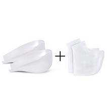 가성비 Uni 높이 증가 실리콘 양말 젤 힐 패드 발 뒤꿈치 쿠션 밑창 깔창 마사지 정형 아치 지원, [02] 3.5cm height, [01] clear