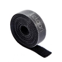 Strong Cable Organizer Self Adhesive Fastener Tape USB Cable Winder nylon Reusable Strong Hooks Loop, 09 1m black X 3pcs