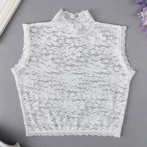 레이스 넥케이프 페이크 카라 탈부착 모든 경기 높은 스트레치 장식 우아한 유행 블라우스 탑 옷깃 꽃 넥타이 액세서리