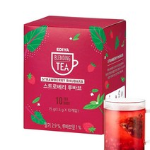 이디야 블렌딩티 티백 스트로베리 루바브 10T, 4개