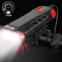 시그니처베이지 웨스트바이킹 자전거 킥보드 태양광 라이트 전조등 후레쉬 YPZ285, 레드, 1개