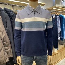 [올젠] NC10 셔츠 레이어드 반집업니트 ZOD1ER1309 NV (9666093)