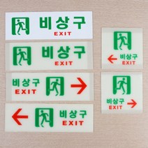 비상구 축광 스티커 유도등 소방 계단 복도 통로 피난구 비상계단 표시판 아크릴표지판, 축광 가로 왼쪽