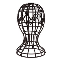 FWT 접는 헤어 피스 보관 가발 캡 홀더 스탠드 가발 디스플레이 걸이 랙, 1매, 갈색