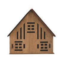 GHSHOP 장식 창을 거는 가족을 위한 나무로 되는 크리스마스 트리 장식, 목재, 정기적인