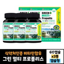 식약처인증 3박스 묶음 그린프로폴리스 비타민 아연 그린멀티 프로폴리스 60캡슐 먹는법 효능 효과 30대 40대 50대 60대 남자 여자