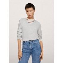 망고 MANGO WOMAN 스웨터 낭트 Lt Pastel Grey 17004055