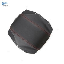 자동차 콘솔박스 팔걸이 현대 베라크루즈 극세사 가죽 센터 콘솔 뚜껑 박스 커버 스티커 접착 도구 포함 보호 트림, Black-red line