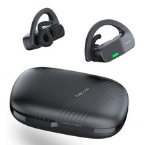 스포츠 골전도 최신 dacom bonebuds 뼈 전도 방수 이어폰 무선 tws 이어 버드 블루투스 헤드폰 마이크가있는 스테레오, 검은색