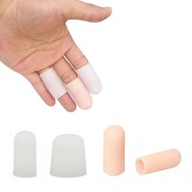 손가락보호골무2p 핑거커버 손가락골무 핑거코트 라텍스골무 골무 손가락교정 실리콘골무 손가락보호장갑, 소-살구
