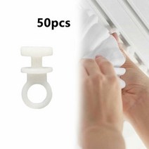 카라반 캠핑카 수납 선반 정리 부속 부품 액세서리 플라스틱 커튼 트랙 후크 러너 밴 모터홈 캐러밴 보트에 적합 흰색 인테리어 자동차 50 개