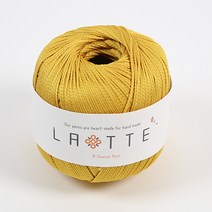 [앵콜스] (10+1) 라떼 LATTE 여름 코바늘 모자 가방 뜨개실, 04 머스타드(낱개)