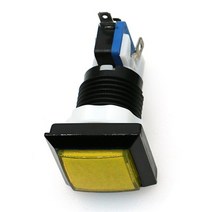 레트로게임기 가정용 오락실 옛날 고전 오락기 TV연결 33mm 사각형 게임 푸시 버튼 아케이드 5v 12v led 순간 조명 슬롯 pcb 보드 자동 판매기, 노란색