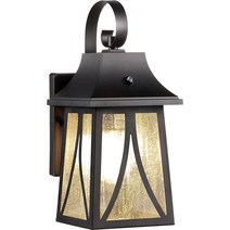 CLOUDY BAY 120V 야외 벽 랜턴 황혼에서 새벽까지 광 외부 현관 조명 집 벽 조명 LED 필라멘트, 한개옵션1, 01 조명 센서