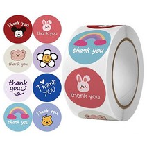 옐로쉬핑크 땡큐 스티커 배민 리뷰 답례품 행사 선물포장 데코스티커 500pcs, 1, 06.THANK YOU_러블리