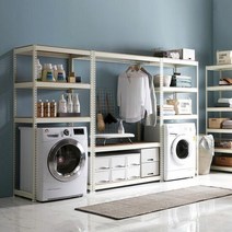 무볼트 세탁기 정리용 스탠드 절제 선반 90x50x150cm 2단, 단품