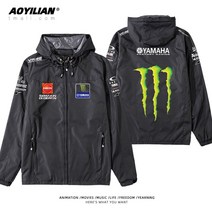 YAMAHA 기모 레이싱 오토바이 바이크 바람막이 후드 자켓 점퍼