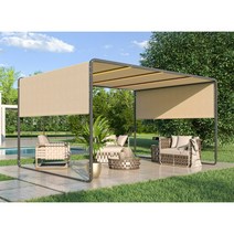 조립식 사각 원두막 옥상인테리어 야외 정자, 3m x 3m(카키)