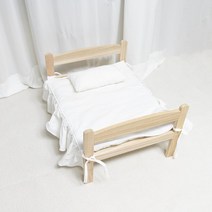 고양이침대 고양이방석 원목침대 해먹 소파 시트, 원목프레임+화이트시트+베게