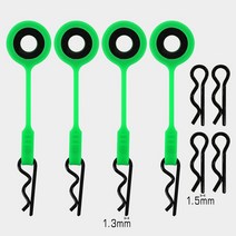 실리카 젤 바디 R 핀 클립 리테이너 4 개 1/8 1/10 스케일 RC 모델 자동차 아르마 화강암 크라톤 6s 업그레이드 부품, [07] Dark Green A, 07 Dark Green A