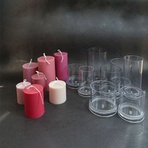 투명 한 수 제 촛불 금형 실린더 촛불 금형 DIY 촛불 금형 촛불 만들기 금형 손수 향 촛불 도구, [09] 09