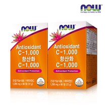 [한국공식총판] 나우푸드 항산화C-1000 60정 2박스 (4개월분), 1,200mg x 60정 X 2