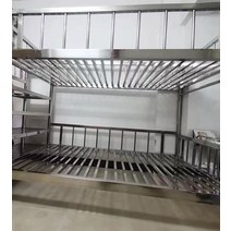 스테인레스 성인 이층침대 벙커 공간활용 넓은 침대, A형상부90하부120 23스켈레톤내부가드사다리
