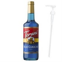 토라니 블루큐라소 시럽 750ml + 범용 시럽펌프, 1세트