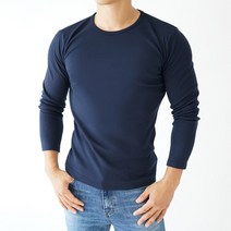 스타토리 짱짱한 면 스판 라운드 긴팔티셔츠 쫄티 슬림핏 무지티 긴팔 티셔츠