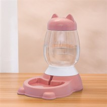 애완 동물 고양이 강아지 자동급수기 자율급식기 2200ml ZDWSQ-1, 핑크, 급수기