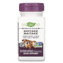 Natures Way Shiitake Maitake 네이쳐스웨이 표고버섯 추출물 250mg 60 캡슐