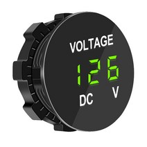 ed 차량용 간판 전광판 디지털 패널 전압계 DC 12V-24V 테스터 Led 디스플레이 자동차 오토바이 보트 ATV, 한개옵션1, 03 green