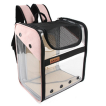 도그아이 강아지 확장형 투명 이동 백팩, 핑크