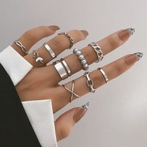 IPARAM 트렌디 한 아크릴 반지 여성 설정 보헤미안 화이트 오픈 조절 링 패션 쥬얼리 선물