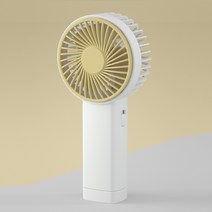 휴대용 미니 선풍기 usb 휴대용 LED 조명 음소거 인쇄 소형 선풍기, 귀여운 노란색