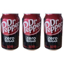 코카콜라음료 닥터페퍼 제로 355ml 6캔 체리콕 뚱캔