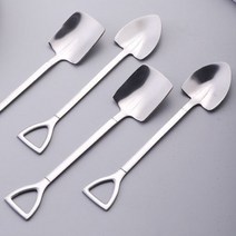 젤라또스푼 요거트숟가락 빙수 과일 스텐 커피 티 디저트, 1삽모양티스푼 삼각형, 1개