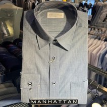 맨하탄셔츠 NC서면점 #신상 #일반핏 긴팔 면 100% 코튼 일반핏 캐주얼셔츠(블루) 26C1023-BM