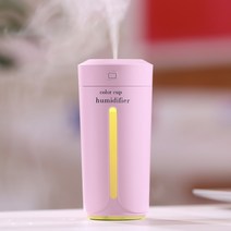 자동차 가습기 분무 아로마 테라피 분위기 램프, 핑크아로마테라피 에센셜 오일 보내기